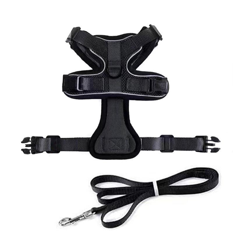 Premium Adjustable Pet Harness & Leash Set Reflective - S