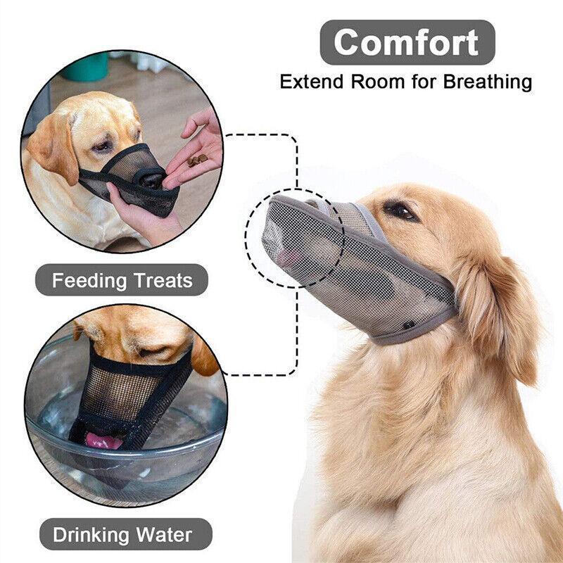Premium Beige Adjustable Nylon Dog Muzzle with Breathable Mesh - XXS
