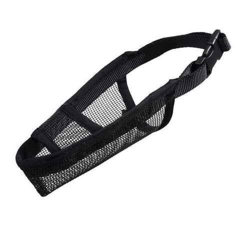 Premium Adjustable Dog Muzzle Breathable Nylon - Black XL