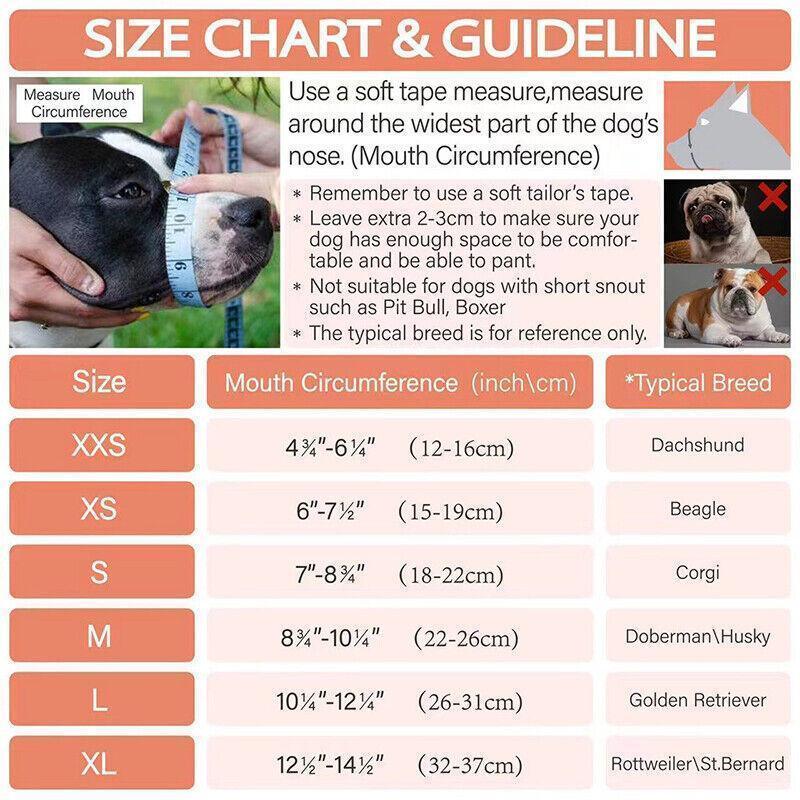 Premium Adjustable Dog Muzzle Breathable Nylon - Black XS