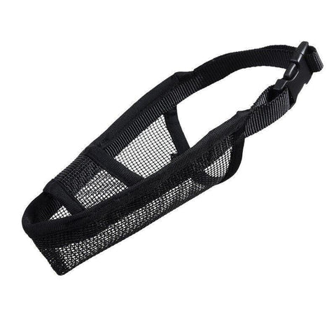 Premium Adjustable Dog Muzzle Breathable Nylon - Black XS