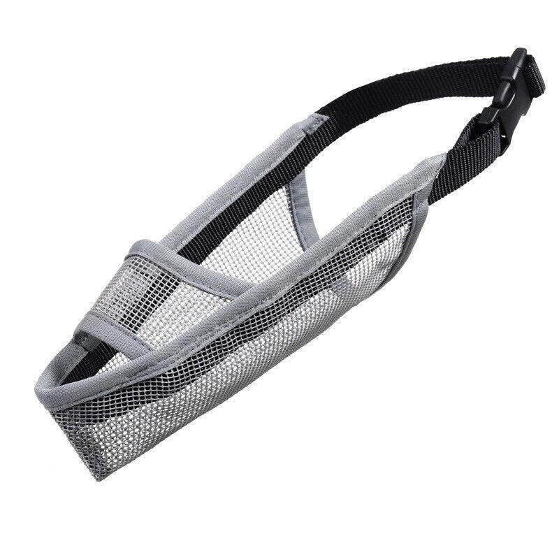 Premium Adjustable Dog Muzzle Breathable Nylon - Black XS