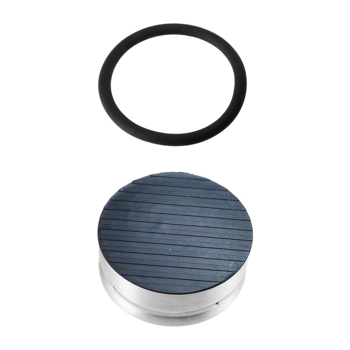 Premium Heavy Duty Rubber Door Stopper – Silver & Black