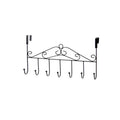 Premium Black 7 Hook Over Door Clothes Hanger Towel Storage Rack