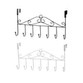 Premium Black 7 Hook Over Door Clothes Hanger Towel Storage Rack