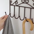 Premium Black 7 Hook Over Door Clothes Hanger Towel Storage Rack