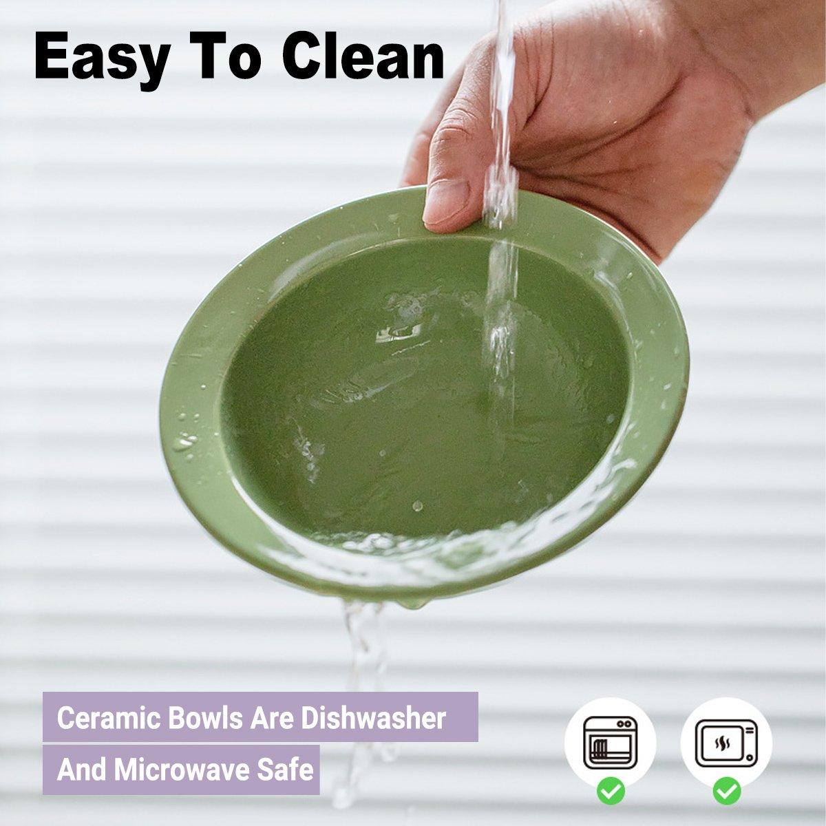 Ceramic Slant Double Bowl - Non-Slip Feeding Dish for Cats & Dogs - Purple