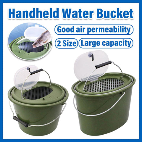 Portable Double Live Fish Bucket Breathable Fish Storage Container for Fishing - M - SuperSaverAU - view 1