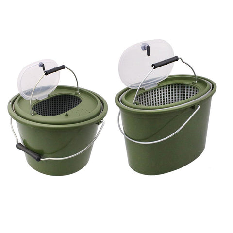 Portable Double Live Fish Bucket Breathable Fish Storage Container for Fishing - M - SuperSaverAU - view 2