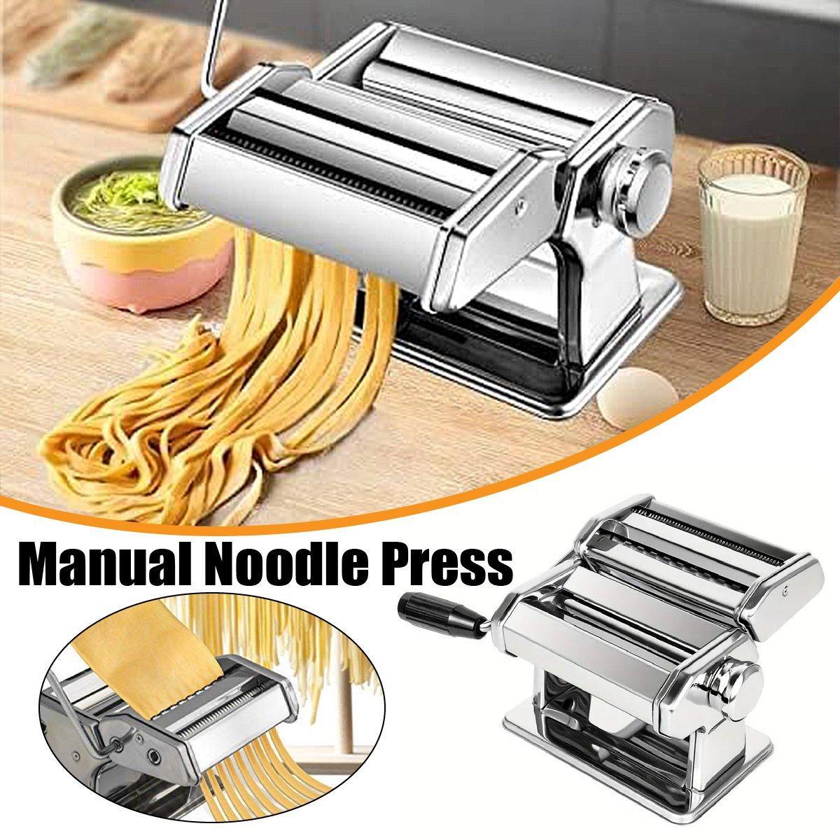 Manual Stainless Steel Noodle Maker - Adjustable Thickness Pasta Tool