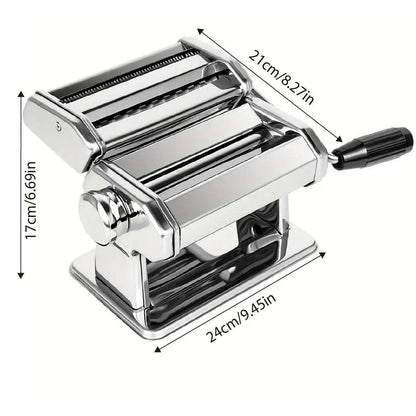 Manual Stainless Steel Noodle Maker - Adjustable Thickness Pasta Tool