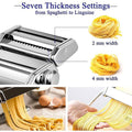 Premium Silver Manual Stainless Steel Noodle Maker Pasta Machine