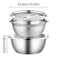 Premium 201 Stainless Steel 3-in-1 Basin & Colander Set