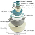 Premium 8 Piece Plastic Basin & Drain Basket Set