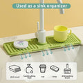 Premium Green Silicone Faucet Draining Pad Sink Splash Guard Mat 44.5x14cm