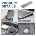 Premium Green Silicone Faucet Draining Pad Sink Splash Guard Mat 44.5x14cm