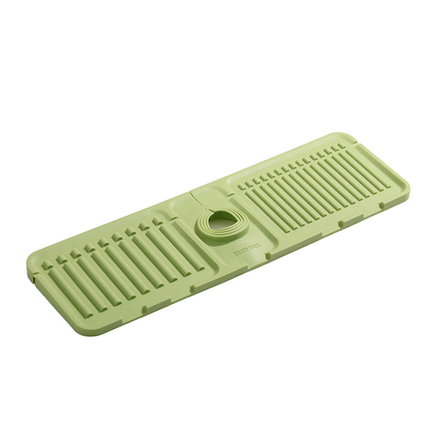 Premium Green Silicone Faucet Draining Pad Sink Splash Guard Mat 44.5x14cm
