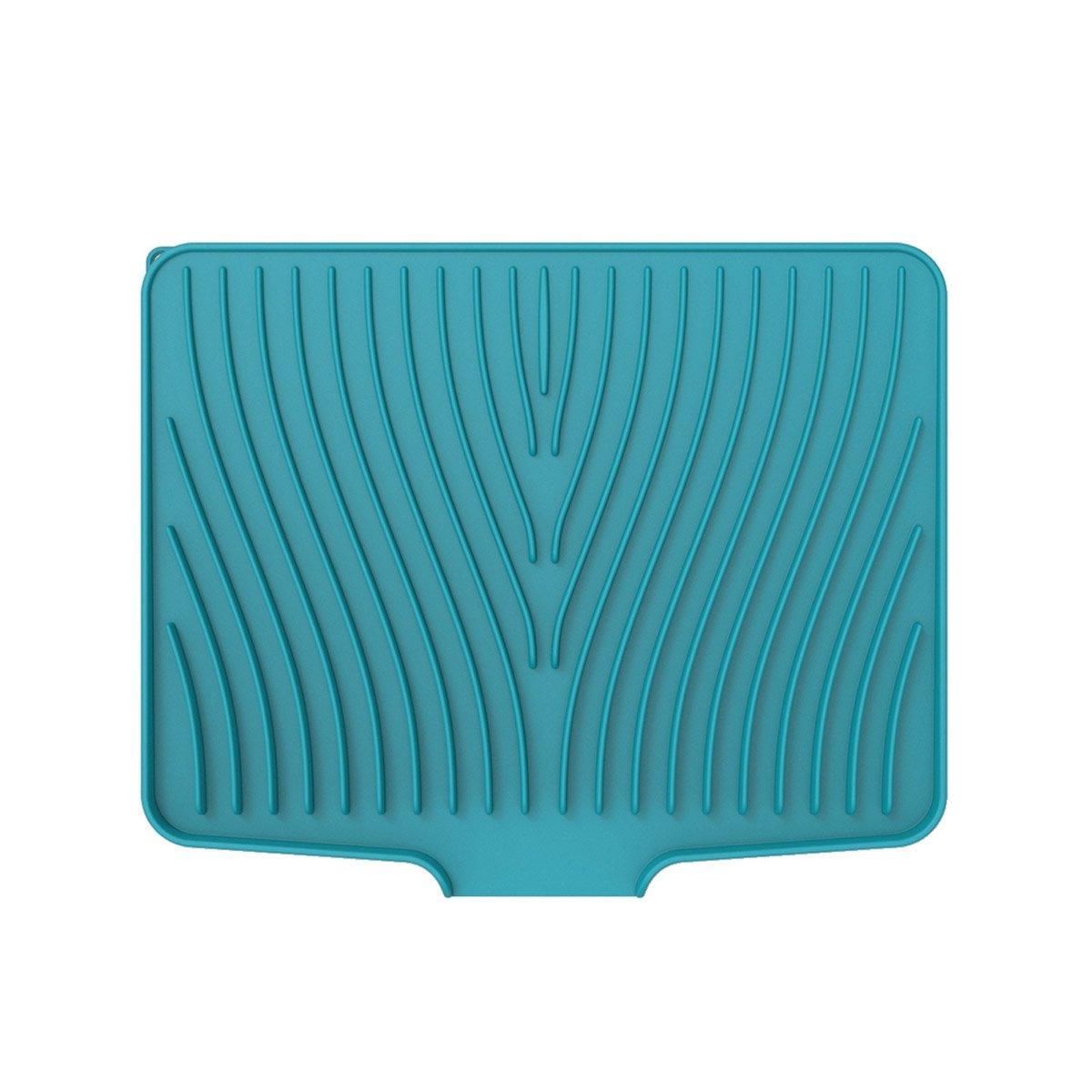 Silicone Dish Drying Mat Heat Resistant Draining Slope Pad for Kitchen Counter - Green - SuperSaverAU - view 7