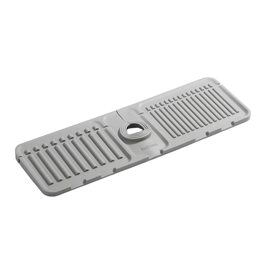 Premium Grey Silicone Faucet Draining Pad Sink Splash Guard Mat 44.5x14cm
