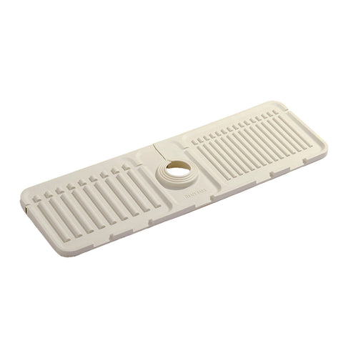 Premium White Silicone Faucet Draining Pad Sink Splash Guard Mat 44.5x14cm