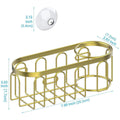 Premium Punch-Free Sponge Brush Drain Rack – Gold with Suction Cups