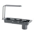 Retractable Kitchen Sink Drain Rack, 37-43 cm, Silver, with Filter Cup - SuperSaverAU - view 5