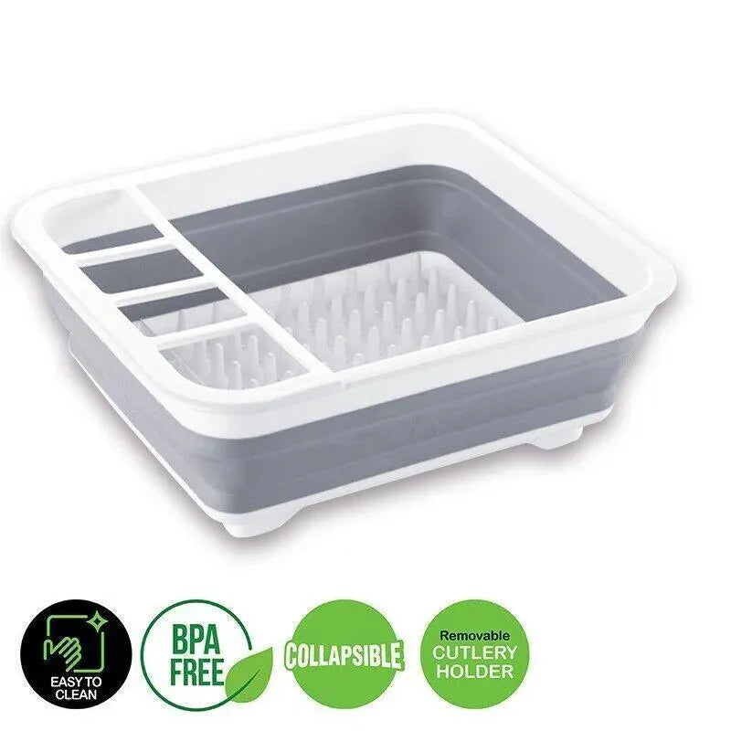 Premium Home Master 10L Collapsible Dish Drainer 34x28.5cm Camping Caravan