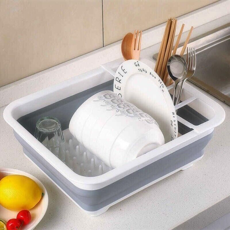 Premium Home Master 10L Collapsible Dish Drainer 34x28.5cm Camping Caravan