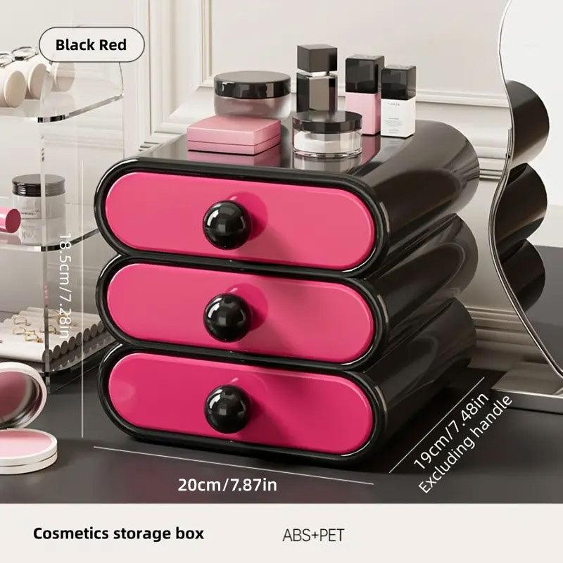 3-Tier Drawer Cosmetic Organizer for Makeup - White