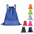 Premium Nylon Drawstring Backpack Sport Bag – Black