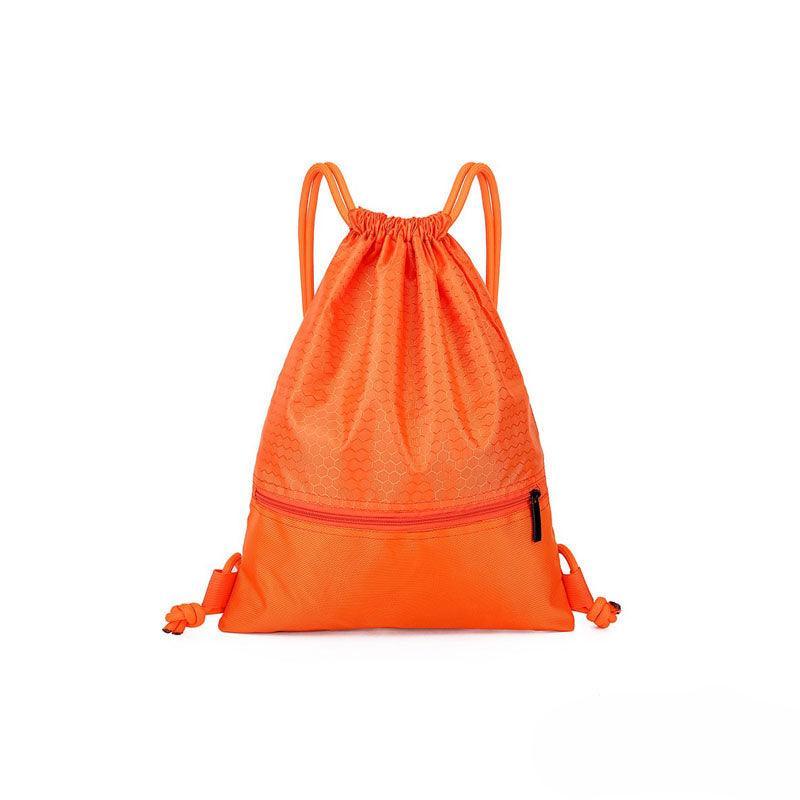 Premium Nylon Drawstring Backpack Sport Bag – Black