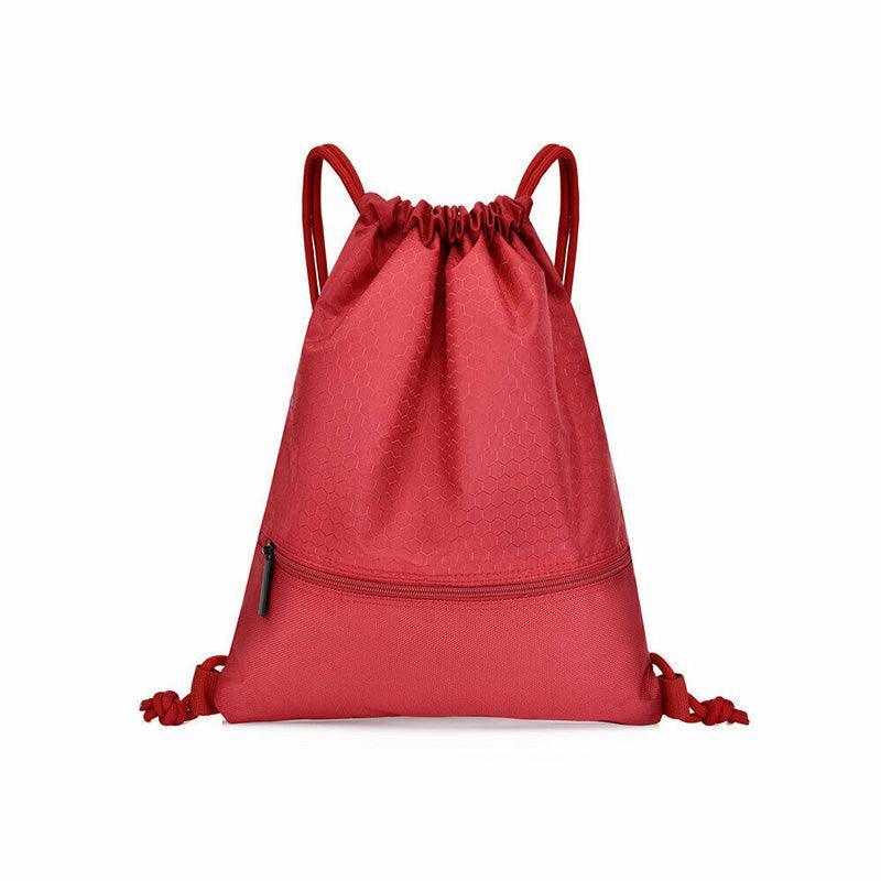 Premium Nylon Drawstring Backpack Sport Bag – Pink