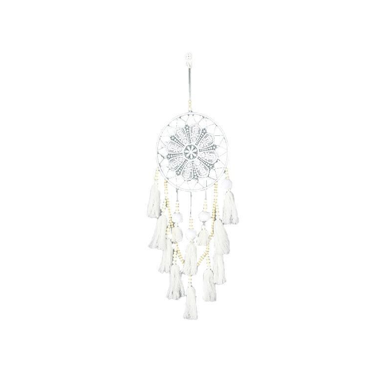 Premium Handmade Macrame Dream Catcher Wall Hanging – White 65cm