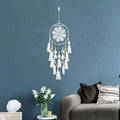 Premium Handmade Macrame Dream Catcher Wall Hanging – White 65cm