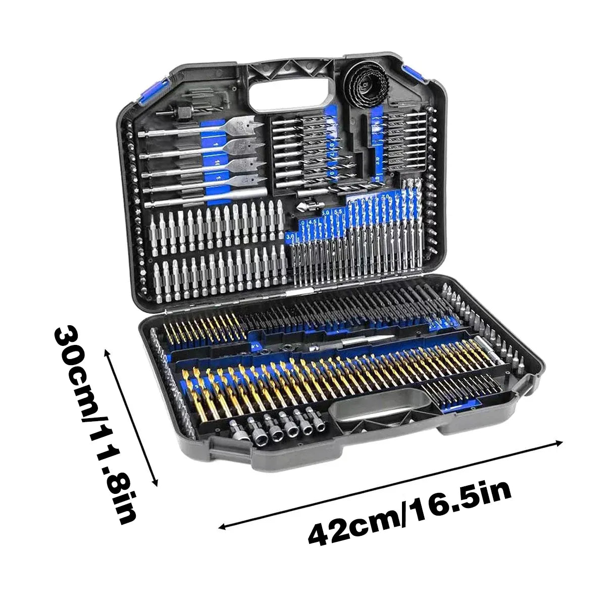 Premium 246 Piece Drill Bit & Accessory Set with Storage Case
