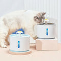 Premium 2.4L LED Pet Water Fountain with Stainless Steel Top