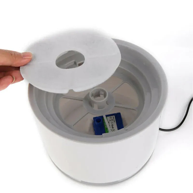 Premium 2.4L LED Pet Water Fountain with Stainless Steel Top