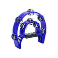 Premium Blue Double Half Moon Tambourine Percussion Instrument
