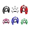 Premium Blue Double Half Moon Tambourine Percussion Instrument