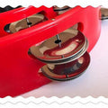 Premium Blue Double Half Moon Tambourine Percussion Instrument