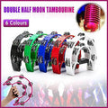 Premium Green Double Half Moon Tambourine Percussion Instrument