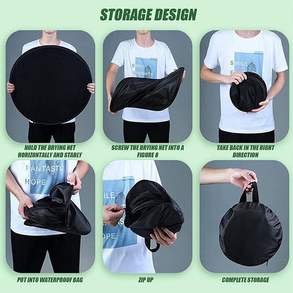 V528 Drying Net 8 Layers, Breathable Mesh, Waterproof Carrying Bag