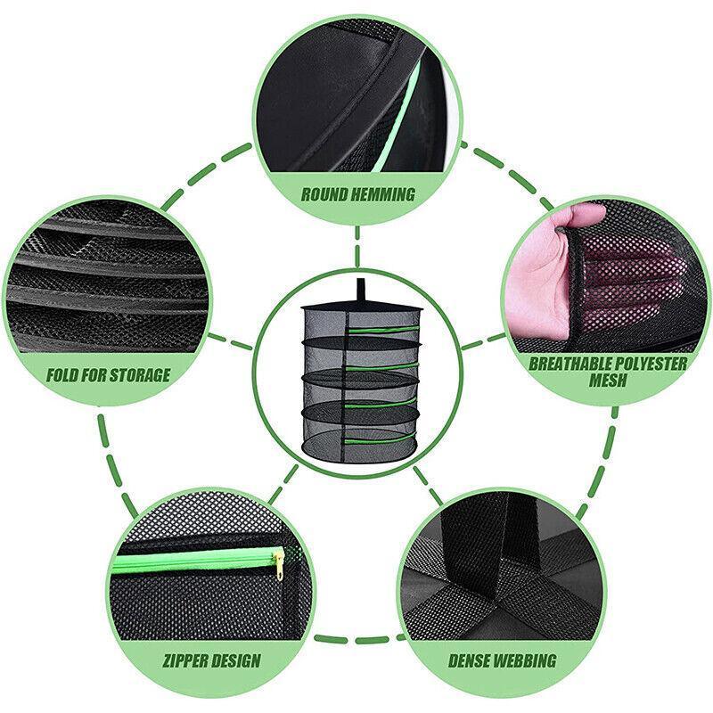 V528 Drying Net 8 Layers, Breathable Mesh, Waterproof Carrying Bag