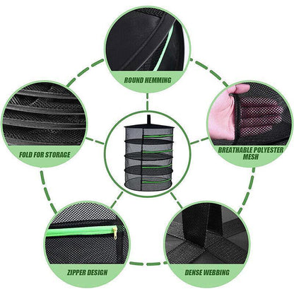 V528 Drying Net 8 Layers, Breathable Mesh, Waterproof Carrying Bag