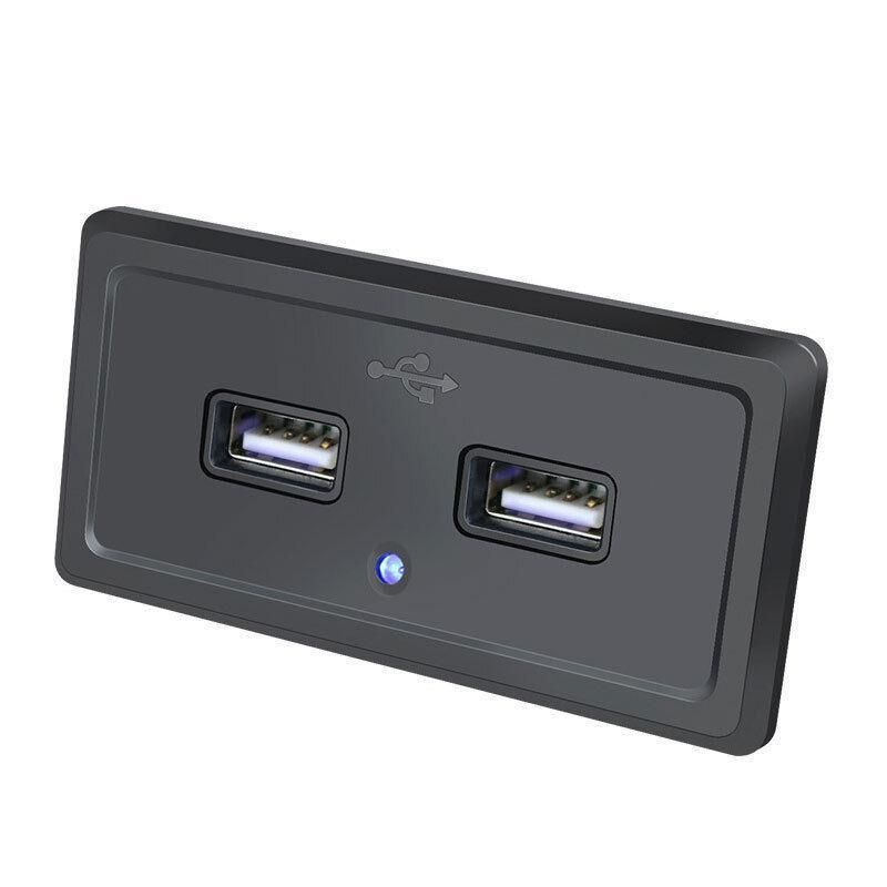 Premium Dual USB Car Charger Socket Panel 12V 24V 5V 3.1A