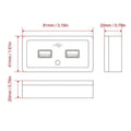 Premium Dual USB Car Charger Socket Panel 12V 24V 5V 3.1A