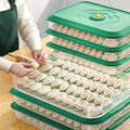 Premium 4 Layer Dumpling Storage Container – Green