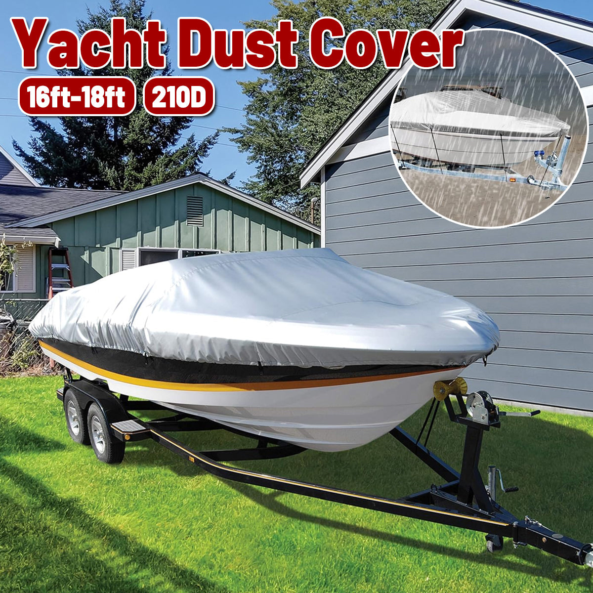 Outdoor V Yacht Dust Cover Waterproof Sun Protection Boat Hull Cover Rain Shield - SuperSaverAU - view 1
