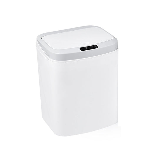 Sensor Trash Bin 16L Touchless Automatic White Kitchen Rubbish Can with Night Light