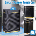 Premium 8L Smart Sensor Trash Can – Black